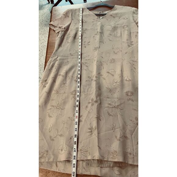 Kina Fernandez Beige FLoral 2 Piece Floral Dress & Blazer Size XL - Picture 11 of 12